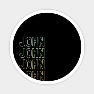 John Name Pattern Magnet